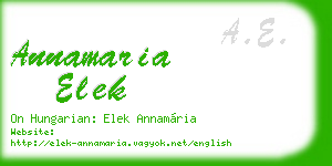annamaria elek business card